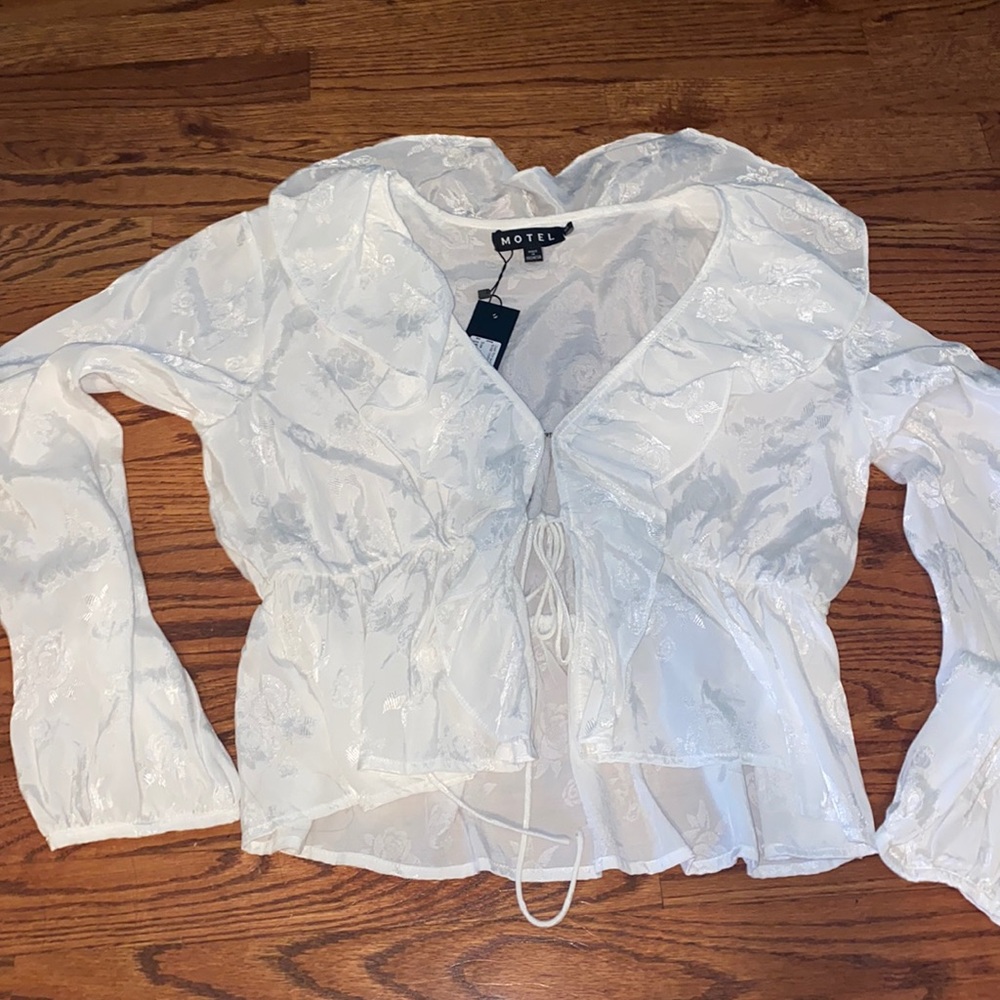 NWT motel rocks open front blouse